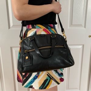 Marc by Marc Jacobs crossbody bag in genuine black leather.